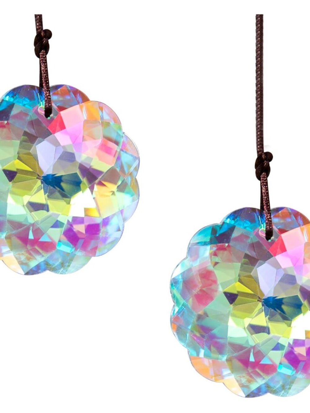 Set 2 Colorful Crystal Suncatcher Prisms Rainbow Sun Catcher Indoor Window